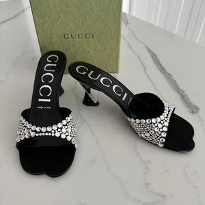 Gucci Crystal Embellished Sandals